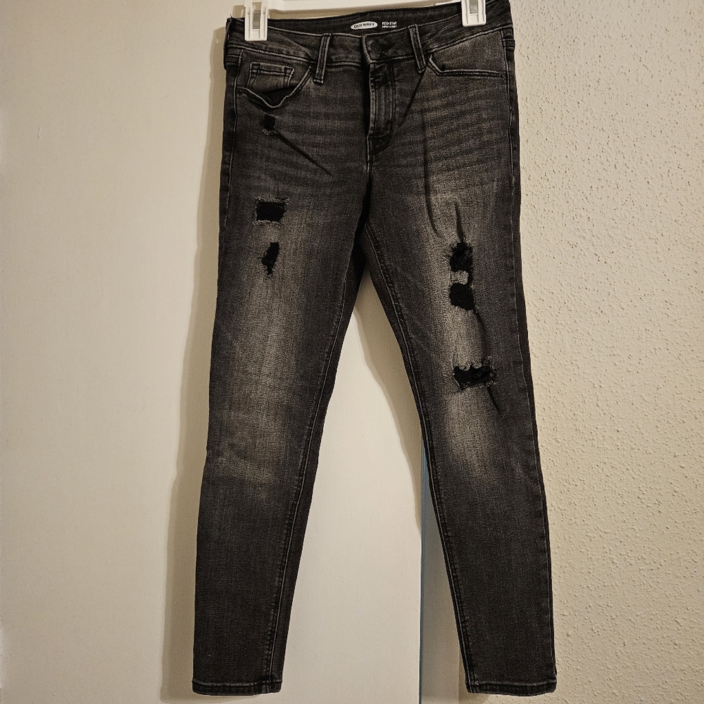 Old Navy Rockstar Super Skinny Women's Black Jeans Sz 4 Petite